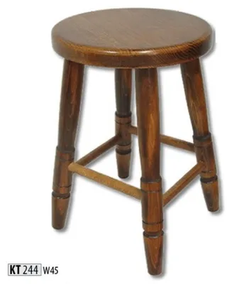 Produktbild von Hocker Holzhocker Sitzhocker Esszimmerhocker Buche Holz Massiv Braun 46 cm