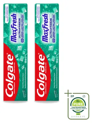 Image de 2 tubes de dentifrice Colgate Max Fresh Clean Mint - 100 ml - Lot de 2