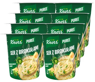 Produktbild von Knorr Potato Pot Käse & Brokkoli 8x 50g - Instant Kartoffelpüree Snack