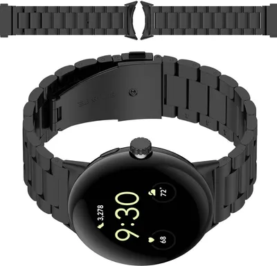 Produktbild von Bizon Strap Watch Aura Google Pixel Uhr 3 45 mm schwarz