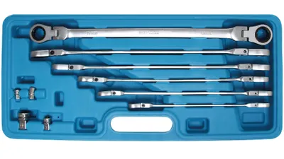 Immagine prodotto di Set di chiavi per giunti a doppio cricchetto | SW 8 - 19 mm | 10 pz.