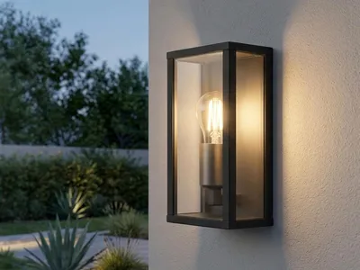 Produktbild von Moderne LED Außenwandleuchte Fassadenbeleuchtung Wandlaterne Anthrazit, H: 26cm