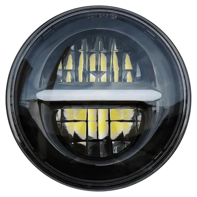 Obrázok produktu pre 5,75 palcové okrúhle LED reflektory s DRL pre motocykle - Čierne