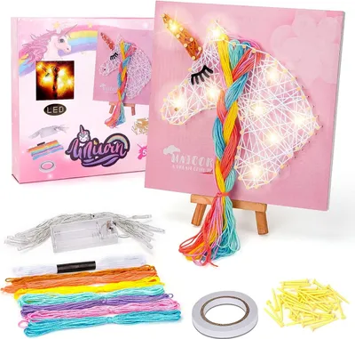 Produktbild von COIL Kreativsets, DIY-Set für Kinder, handgemachtes Spielzeug, Saitenset, LED-Licht, Einhorn