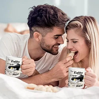 Produktbild von Pinguin Kaffeetasse mit lustigem Spruch – Geschenkidee für Büro und Zuhause, Keramik 300ml