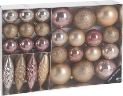Produktbild von made2trade 31 teiliges Weihnachtsbaumschmuck Set - Rose Gold