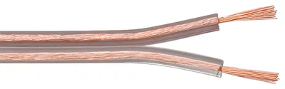 Produktbild von Lautsprecherkabel transparent 50 m Rolle, Querschnitt 2 x 2,5 mm², CCA