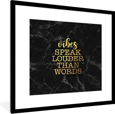 Produktbild von MuchoWow® Gerahmtes Poster Zitat - Sprichwörter - Gold - Marmor 40x40 cm - Poster mit Schwarzem Bilderrahmen Wandposter Rahmen Foto Bilder - Poster - Plakat im Rahmen