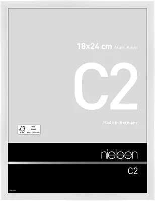 Zdjęcie produktu dla Nielsen aluminiowa ramka C2 18x24 cm biała błyszcząca