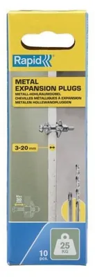 Image de Chevilles d'expansion - Rapide - 5001548 - Ø8x46 mm - Vis M4x58 - Lot de 10