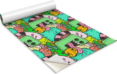 Zdjęcie produktu dla Folia samoprzylepna - Okleina meblowa - Dekoracyjna - Do mebli - Tapeta - Naklejka - Folia - Szczęśliwe kolorowe stworzenia - 100 x 50 cm