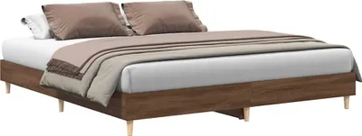 Obrázek produktu pro vidaXL Rám postele bez matrace Hnědý dubový vzhled 200x200 cm