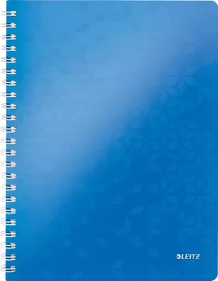 Obrázok produktu pre Špirálový zošit, A4, štvorčekový, 80 listov, LEITZ "Wow", modrý