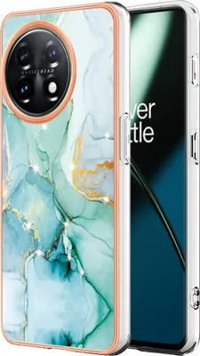 Image de Etui pour OnePlus 11, étui antichoc en TPU souple vert