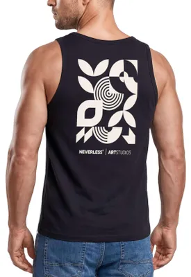 Produktbild von Tanktop Herren mit Grafik-Print - Design Modern Art - Trägershirt Baumwolle Sommer Sport Streetwear Neverless®