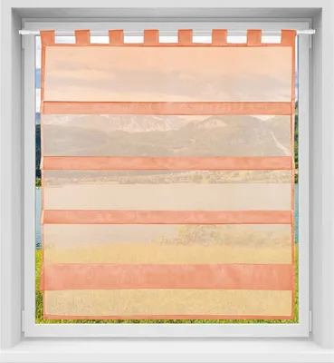Zdjęcie produktu dla Zasłona z pętelką, rozmiar: 90x110cm, kolor: morelowy