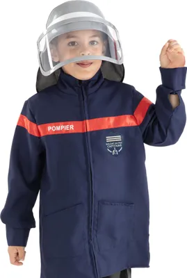 Image de Ensemble pompier pour enfant veste et casque -