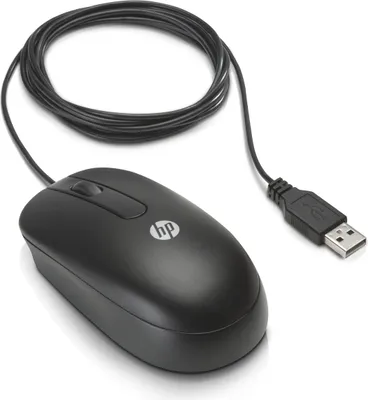 Produktbild von HP optische USB-Scroll-Maus, Beidhändig, Optisch, USB Typ-A, 800 DPI, Schwarz