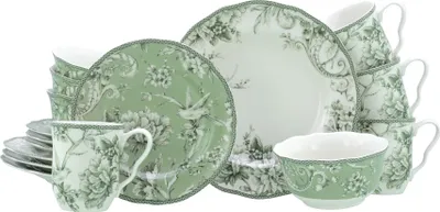 Produktbild von CreaTable, 24779, Adelaide Grün, Kombiservice 16-tlg, Porzellan