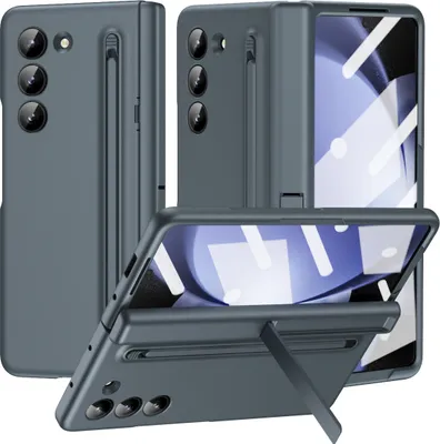 Produktbild von Handyhülle für Samsung Galaxy Z Fold 6 mit Stifthalter und Ständer, Scharnierschutz mit Displayschutzfolie Grün