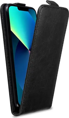 Produktbild von Cadorabo Hülle für Apple iPhone 13 PRO Schutzhülle in Schwarz Flip Handyhülle Case Cover Etui Kunstleder