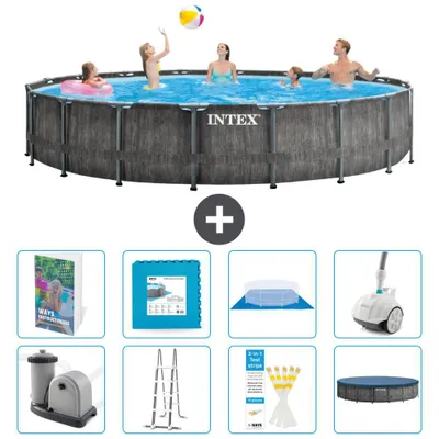 Immagine prodotto di Struttura per piscina a forma di prisma - 549x122 cm - composta da 7 elementi - modello S531