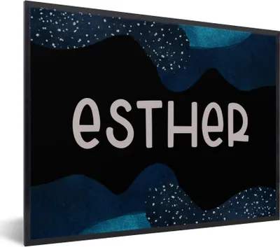 Produktbild von MuchoWow® Gerahmtes Poster Esther - Pastell - Mädchen 80x60 cm - Poster mit Schwarzem Bilderrahmen Wandposter Rahmen Foto Bilder - Schwarzem - Mit Gestell