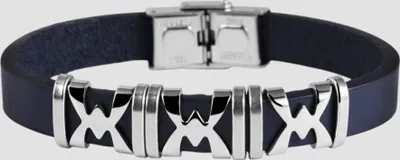 Produktbild von Akzent Echtlederarmband mit Edelstahldetails