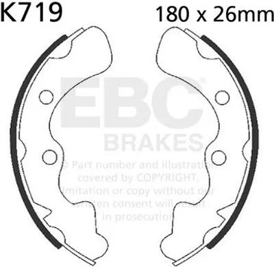 Immagine prodotto di Ganasce freno EBC K719 (1 set)
