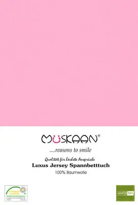 Produktbild von Jersey Spannbettlaken 180x200 - 200x200 cm Rosa - 100% Baumwolle