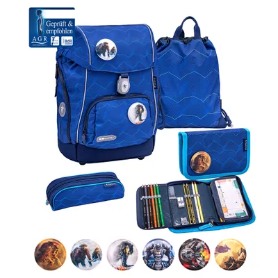 Produktbild von Belmil Premium Comfy Plus Estate Blue Schulranzen-Set 5-tlg