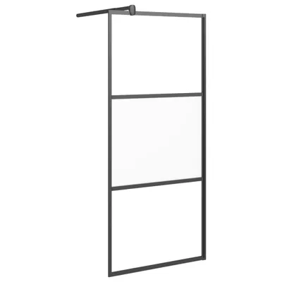 Produktbild von vidaXL Duschwand für Walk-In Dusche 80x195 cm ESG Halbmattiert Schwarz