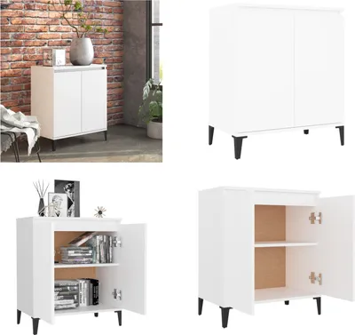 Produktbild von vidaXL Sideboard Weiß 60x35x70 cm Holzwerkstoff - Sideboard - Sideboards - Schrank - Schränke
