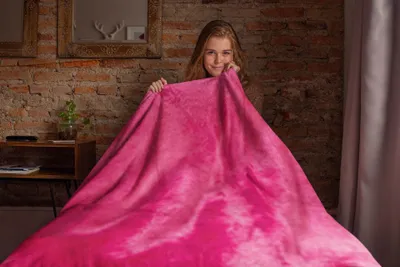 Obrázok produktu pre Vrchná textilná mikroflanelová deka ružová 150x200 cm