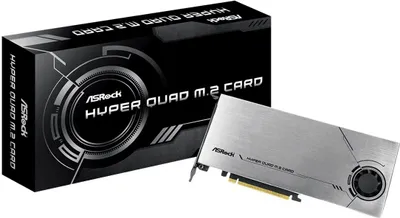 Produktbild von ASRock Hyper Quad M.2 Card PCIe Gen4 x16 für 4x SSD