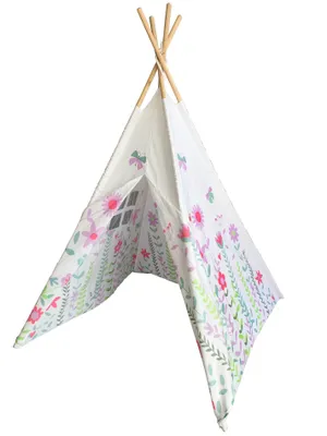 Produktbild von G21 Spielzeug G21 Zelt-Tipi Frühlingswiese, rosa Blumen G21-60026156