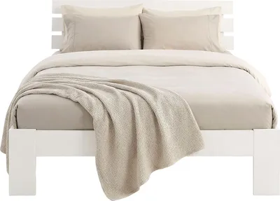 Produktbild von Homestyle4u Holzbett 120x200 Jugendbett Doppelbett mit Lattenrost Weiss Kiefer Massivholz