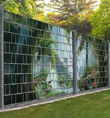 Produktbild von Sichtschutzstreifen Tiere im Dschungel Sichtschutz Garten Zaun - Teil2 - 250x180cm