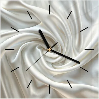 Produktbild von Wanduhr aus Glas mit Motiv Seidene Textur- 30 x 30 cm - inkl. Aufhängesystem