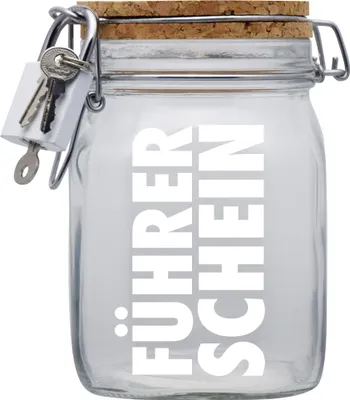 Produktbild von Spardose Geld Geschenk Ideen Führerschein Transparent Größe L 1 Liter