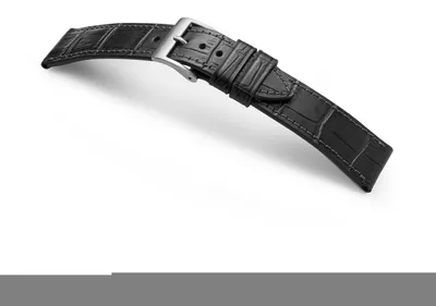 Produktbild von Uhrenarmband Rothenbaum 24/20 mm Schwarz M