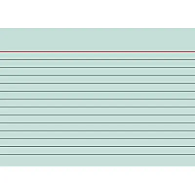 Obrázok produktu pre BRUNNEN 102260150 Karteikarten A6 liniert, 6 mm Zeilenabstand, rote Kopflinie, graue Querlinien grün