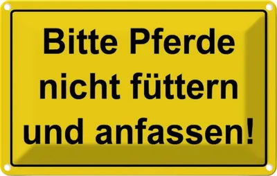 Produktbild von vianmo Blechschild 12x18 cm Bitte Pferde nicht füttern Warnschild Hinweisschild Sicherheit Vorsicht