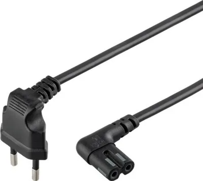 Image de 60X Goobay 73020 Câble de connexion Euro pour Sonos® PLAY:1/PLAY:5, 3 m, noir, 3 m - Prise Euro (type C, CEE 7/16) > Prise appareil C7