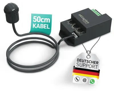 Immagine prodotto di Sensore di movimento da incasso per esterni, con sensore a infrarossi a 360°, portata di 4 metri, grado di protezione IP65, adatto per uso esterno