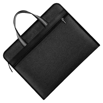Produktbild von Mehrlagige Aktentasche aus Canvas mit Reißverschluss Tragbare Dokumententasche mit Mehreren Fächern zur Einfachen Organisation für Reisen und Formelle Anlässe