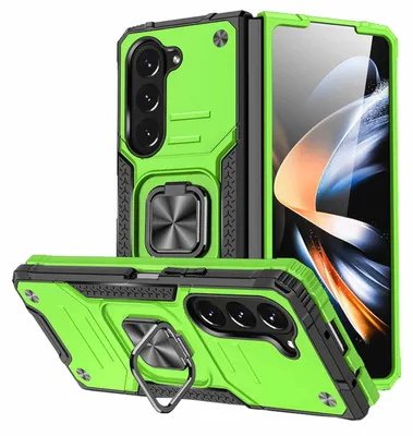 Image de Étui de protection avec anneau magnétique Armor pour Samsung Galaxy Z Fold5 5G, vert