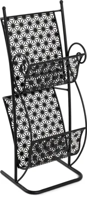 Produktbild von HAKU Zeitungsständer schwarz - Metall, B/H/T: 31x80x27 cm