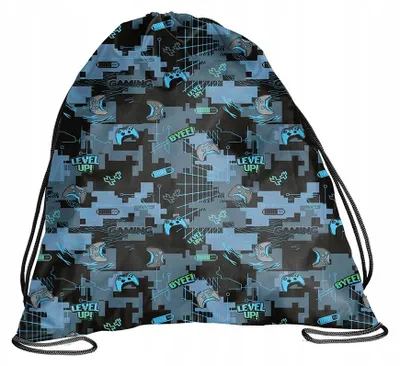 Image de Sac de sport BeUniq Blue Pixel motif pixel bleu