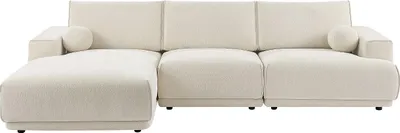 Produktbild von Ecksofa - Ecke links - Chenille-Stoff - Beige - EMABI von Maison Céphy